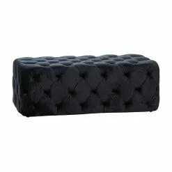 Grayson Lane Industrial Black Wood Accent Bench