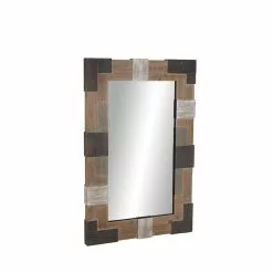 Grayson Lane 45.5-in L X 28.5-in W Farmhouse Rectangle Brown Framed Wall Mirror 8 Grayson Lane 45.5-in L X 28.5-in W Farmhouse Rectangle Brown Framed Wall Mirror -GRAYSON LANE SHOP 330901885 AlternateImage5