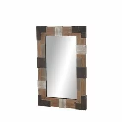 Grayson Lane 45.5-in L X 28.5-in W Farmhouse Rectangle Brown Framed Wall Mirror 10 Grayson Lane 45.5-in L X 28.5-in W Farmhouse Rectangle Brown Framed Wall Mirror -GRAYSON LANE SHOP 330901885 AlternateImage6