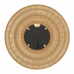 Grayson Lane 40-in L X 40-in W Contemporary Round Brown Framed Wall Mirror