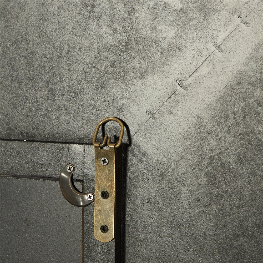 Grayson Lane 47.31-in L X 31.38-in W Industrial Rectangle Brown Framed Wall Mirror 6 Grayson Lane 47.31-in L X 31.38-in W Industrial Rectangle Brown Framed Wall Mirror - Image 6