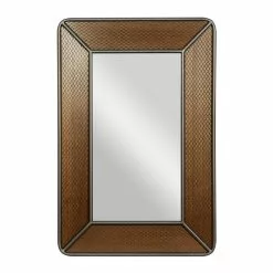 Grayson Lane 47.31-in L X 31.38-in W Industrial Rectangle Brown Framed Wall Mirror 10 Grayson Lane 47.31-in L X 31.38-in W Industrial Rectangle Brown Framed Wall Mirror -GRAYSON LANE SHOP 330901889 MainImage 001