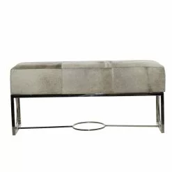 Grayson Lane Industrial White Cowhide Accent Bench 13 Grayson Lane Industrial White Cowhide Accent Bench -GRAYSON LANE SHOP 330901893 AlternateImage6