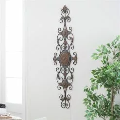 Grayson Lane 53-in H X 18-in W Brown Metal Ornamental Wall Accent