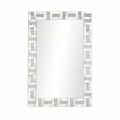 Grayson Lane 47.13-in L X 31.5-in W Glam Rectangle Silver Framed Wall Mirror