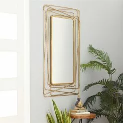 Grayson Lane 46.88-in L X 31.25-in W Contemporary Rectangle Gold Framed Wall Mirror 8 Grayson Lane 46.88-in L X 31.25-in W Contemporary Rectangle Gold Framed Wall Mirror -GRAYSON LANE SHOP 330901905 AlternateImage1