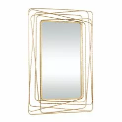 Grayson Lane 46.88-in L X 31.25-in W Contemporary Rectangle Gold Framed Wall Mirror 9 Grayson Lane 46.88-in L X 31.25-in W Contemporary Rectangle Gold Framed Wall Mirror -GRAYSON LANE SHOP 330901905 AlternateImage5