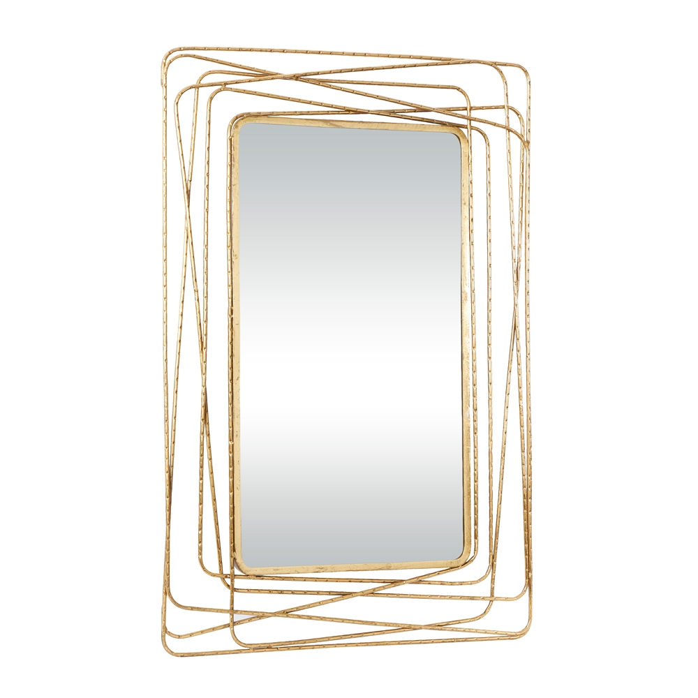 Grayson Lane 46.88-in L X 31.25-in W Contemporary Rectangle Gold Framed Wall Mirror 5 Grayson Lane 46.88-in L X 31.25-in W Contemporary Rectangle Gold Framed Wall Mirror - Image 5