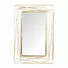 Grayson Lane 46.88-in L X 31.25-in W Contemporary Rectangle Gold Framed Wall Mirror
