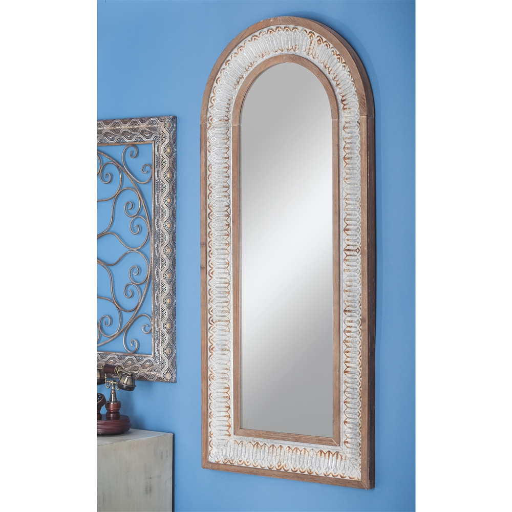 Grayson Lane 58.5-in L X 26-in W Farmhouse Arch Gold Framed Wall Mirror 2 Grayson Lane 58.5-in L X 26-in W Farmhouse Arch Gold Framed Wall Mirror - Image 2