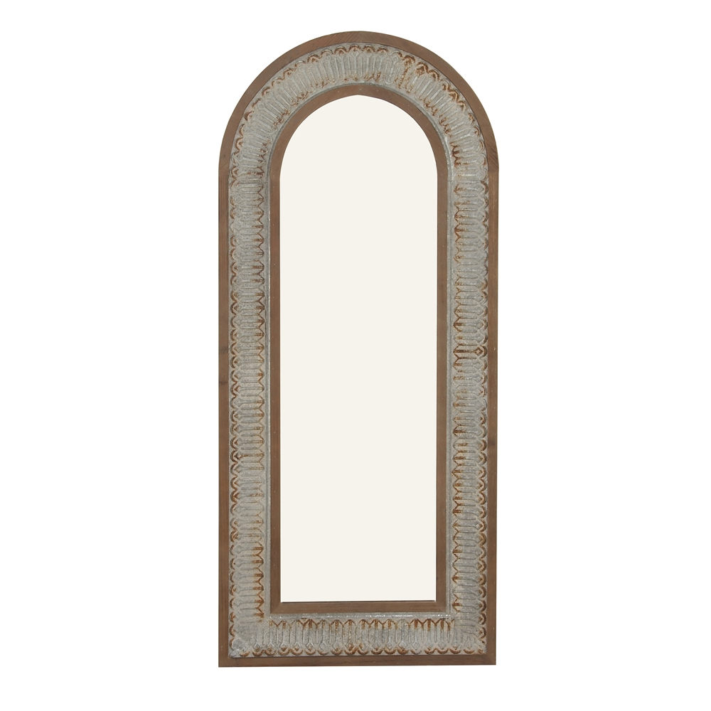 Grayson Lane 58.5-in L X 26-in W Farmhouse Arch Gold Framed Wall Mirror 6 Grayson Lane 58.5-in L X 26-in W Farmhouse Arch Gold Framed Wall Mirror - Image 6