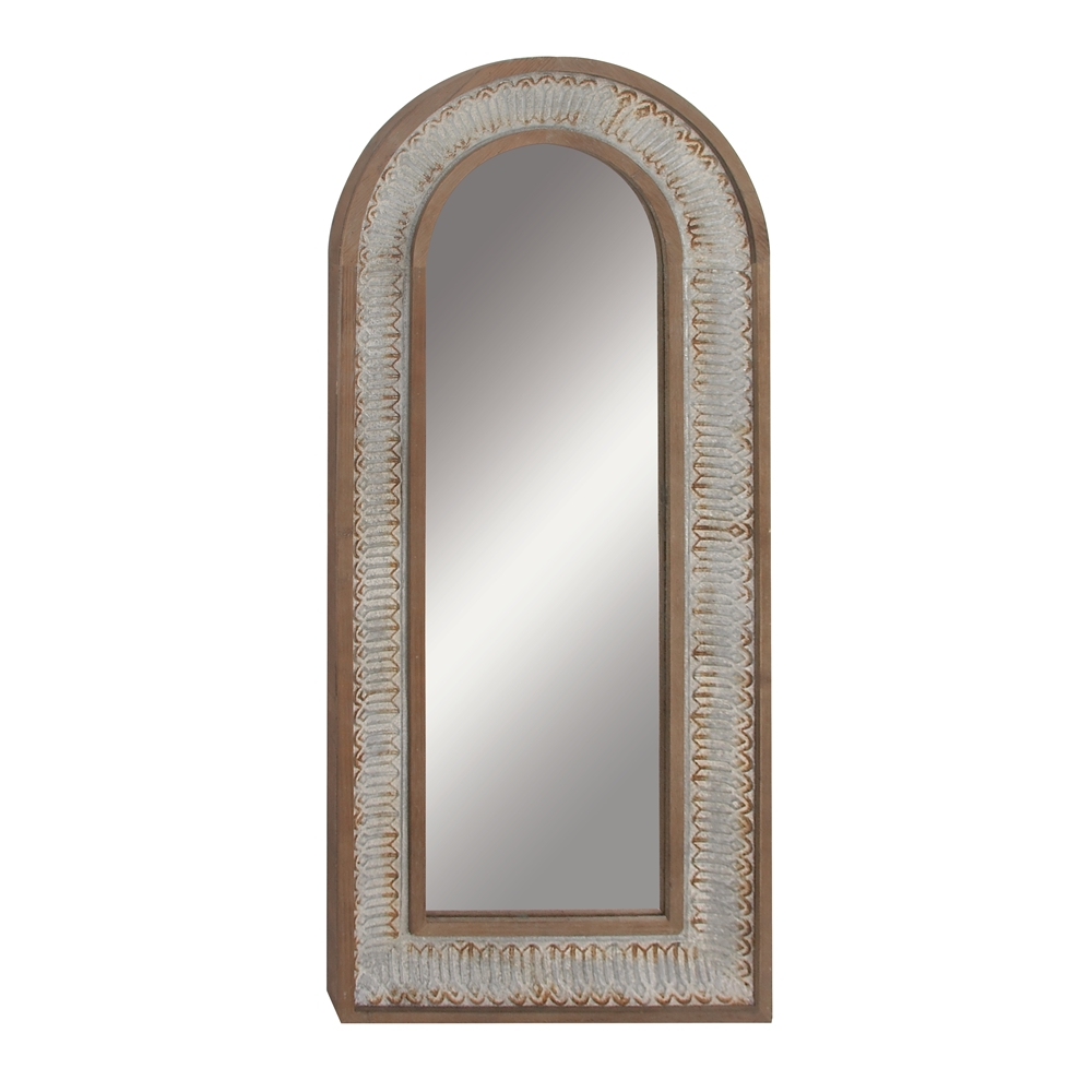 Grayson Lane 58.5-in L X 26-in W Farmhouse Arch Gold Framed Wall Mirror 4 Grayson Lane 58.5-in L X 26-in W Farmhouse Arch Gold Framed Wall Mirror - Image 4