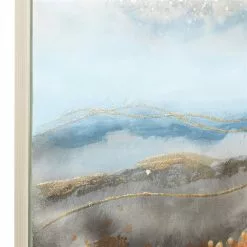 Grayson Lane Gold Wood Framed 47.38-in H X 31.5-in W Abstract Ceramic Hand-Painted Painting -GRAYSON LANE SHOP 330901916 AlternateImage3