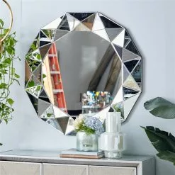 Grayson Lane 39.5-in L X 39.5-in W Glam Round Silver Framed Wall Mirror 9 Grayson Lane 39.5-in L X 39.5-in W Glam Round Silver Framed Wall Mirror -GRAYSON LANE SHOP 330901925 AlternateImage1