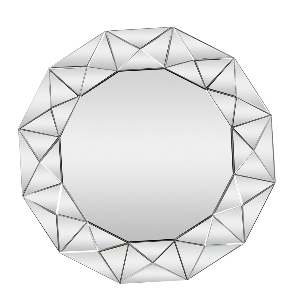 Grayson Lane 39.5-in L X 39.5-in W Glam Round Silver Framed Wall Mirror 3 Grayson Lane 39.5-in L X 39.5-in W Glam Round Silver Framed Wall Mirror - Image 3