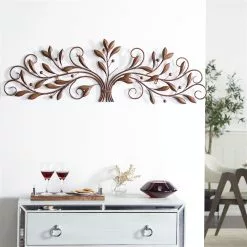 Grayson Lane 14-in H X 47-in W Brown Metal Traditional Floral And Botanical Wall Accent -GRAYSON LANE SHOP 330901932 AlternateImage2