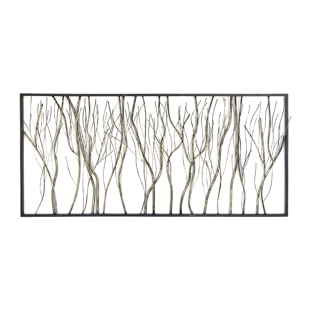 Grayson Lane 22-in H X 48-in W Green Metal Modern/Contemporary Floral And Botanical Wall Accent 3 Grayson Lane 22-in H X 48-in W Green Metal Modern/Contemporary Floral And Botanical Wall Accent - Image 3