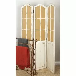 Grayson Lane 3-Panel Beige Wood Folding Country Style Room Divider -GRAYSON LANE SHOP 330901945 AlternateImage1