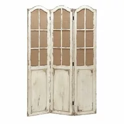 Grayson Lane 3-Panel Beige Wood Folding Country Style Room Divider -GRAYSON LANE SHOP 330901945 MainImage 001