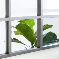 Grayson Lane 45-in L X 35.38-in W Industrial Rectangle Brown Framed Wall Mirror