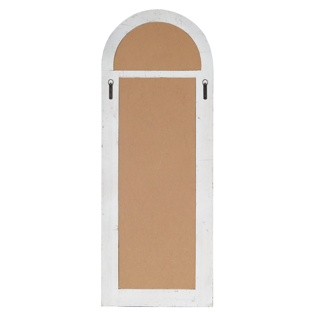 Grayson Lane 53.13-in L X 206-in W Vintage Arch White Framed Wall Mirror 4 Grayson Lane 53.13-in L X 206-in W Vintage Arch White Framed Wall Mirror - Image 4