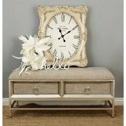 Grayson Lane Industrial Beige/Light Brown Storage Bench