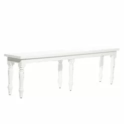 Grayson Lane Farmhouse Distressed White Accent Bench 9 Grayson Lane Farmhouse Distressed White Accent Bench -GRAYSON LANE SHOP 330901962 MainImage 001