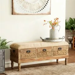 Grayson Lane Farmhouse Light Brown/Black/Beige Storage Bench 13 Grayson Lane Farmhouse Light Brown/Black/Beige Storage Bench -GRAYSON LANE SHOP 330901965 AlternateImage1