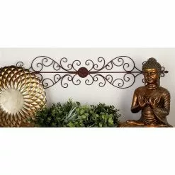 GRAYSON LANE SHOP 50 Grayson Lane 1-in H X 44-in W Brown Metal Transitional Ornamental Wall Accent