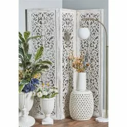 Grayson Lane 3-Panel White Mango Wood Folding Farmhouse Style Room Divider -GRAYSON LANE SHOP 330901968 AlternateImage1