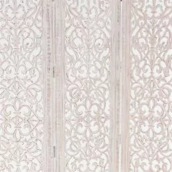Grayson Lane 3-Panel White Mango Wood Folding Farmhouse Style Room Divider