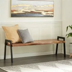Grayson Lane Industrial Brown/Black Accent Bench -GRAYSON LANE SHOP 330901971 AlternateImage1