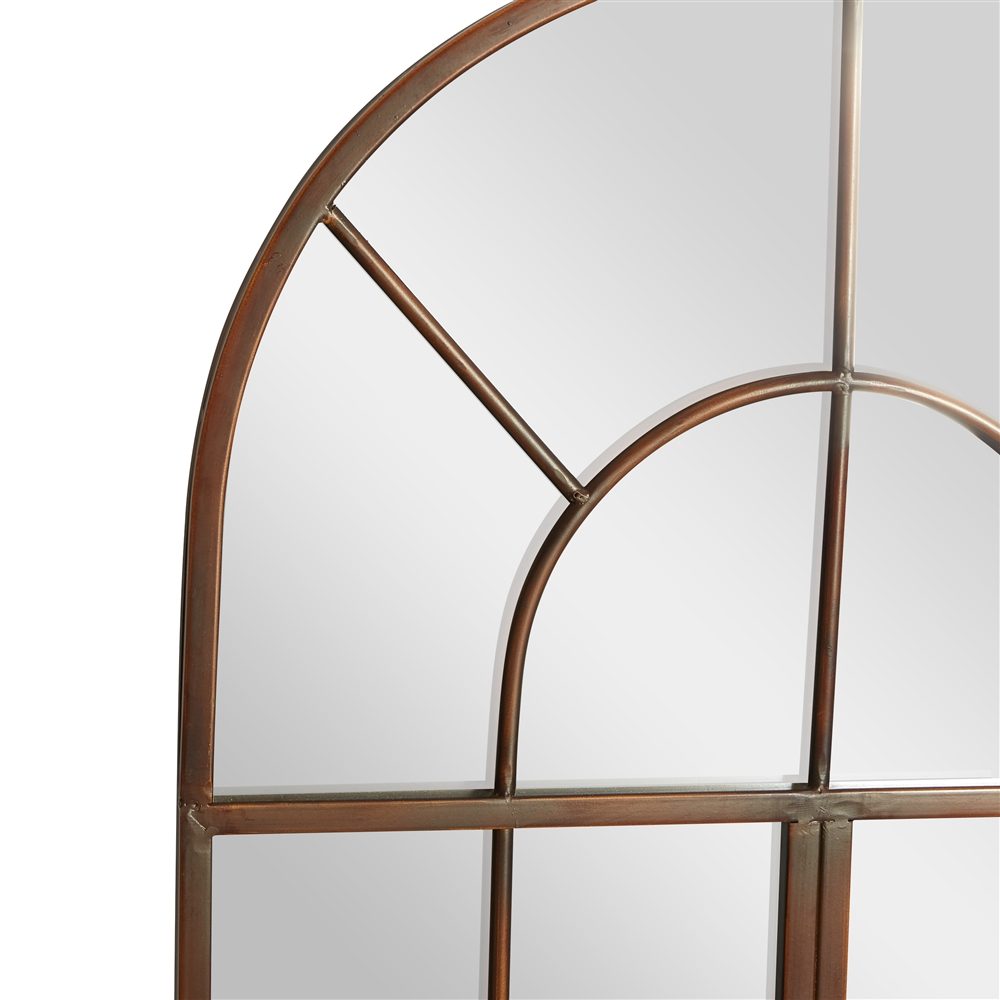 Grayson Lane 48-in L X 24-in W Traditional Arch Brown Framed Wall Mirror 4 Grayson Lane 48-in L X 24-in W Traditional Arch Brown Framed Wall Mirror - Image 4