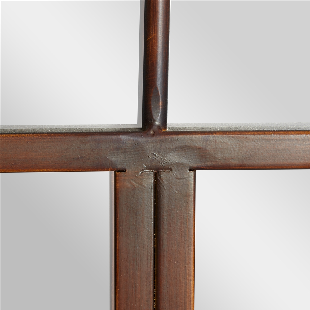 Grayson Lane 48-in L X 24-in W Traditional Arch Brown Framed Wall Mirror 5 Grayson Lane 48-in L X 24-in W Traditional Arch Brown Framed Wall Mirror - Image 5