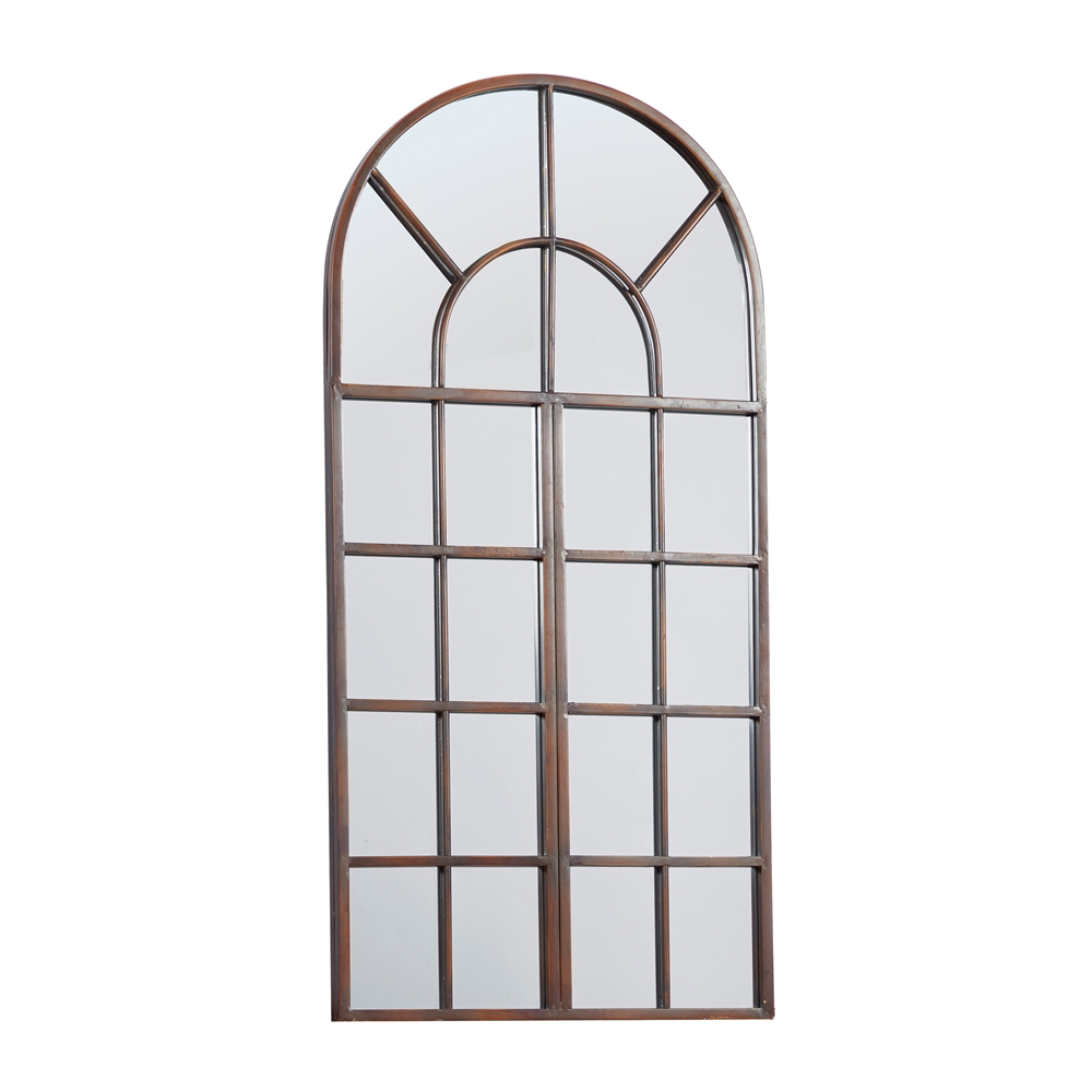 Grayson Lane 48-in L X 24-in W Traditional Arch Brown Framed Wall Mirror 6 Grayson Lane 48-in L X 24-in W Traditional Arch Brown Framed Wall Mirror - Image 6