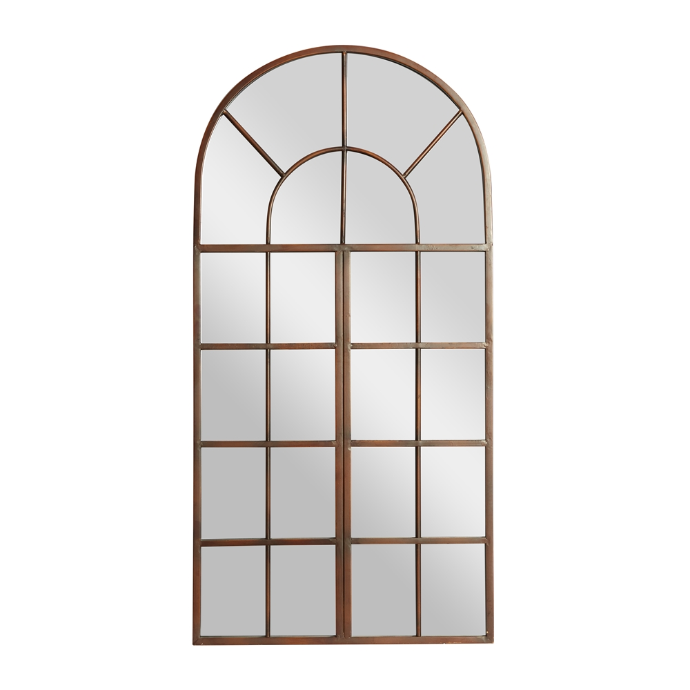 Grayson Lane 48-in L X 24-in W Traditional Arch Brown Framed Wall Mirror 7 Grayson Lane 48-in L X 24-in W Traditional Arch Brown Framed Wall Mirror - Image 7