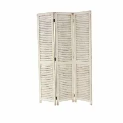 Grayson Lane 3-Panel Cream Wood Folding Farmhouse Style Room Divider -GRAYSON LANE SHOP 330901989 AlternateImage5