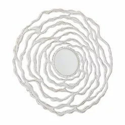 Grayson Lane 45-in L X 45-in W Coastal Round White Framed Wall Mirror 8 Grayson Lane 45-in L X 45-in W Coastal Round White Framed Wall Mirror -GRAYSON LANE SHOP 330901997 AlternateImage5
