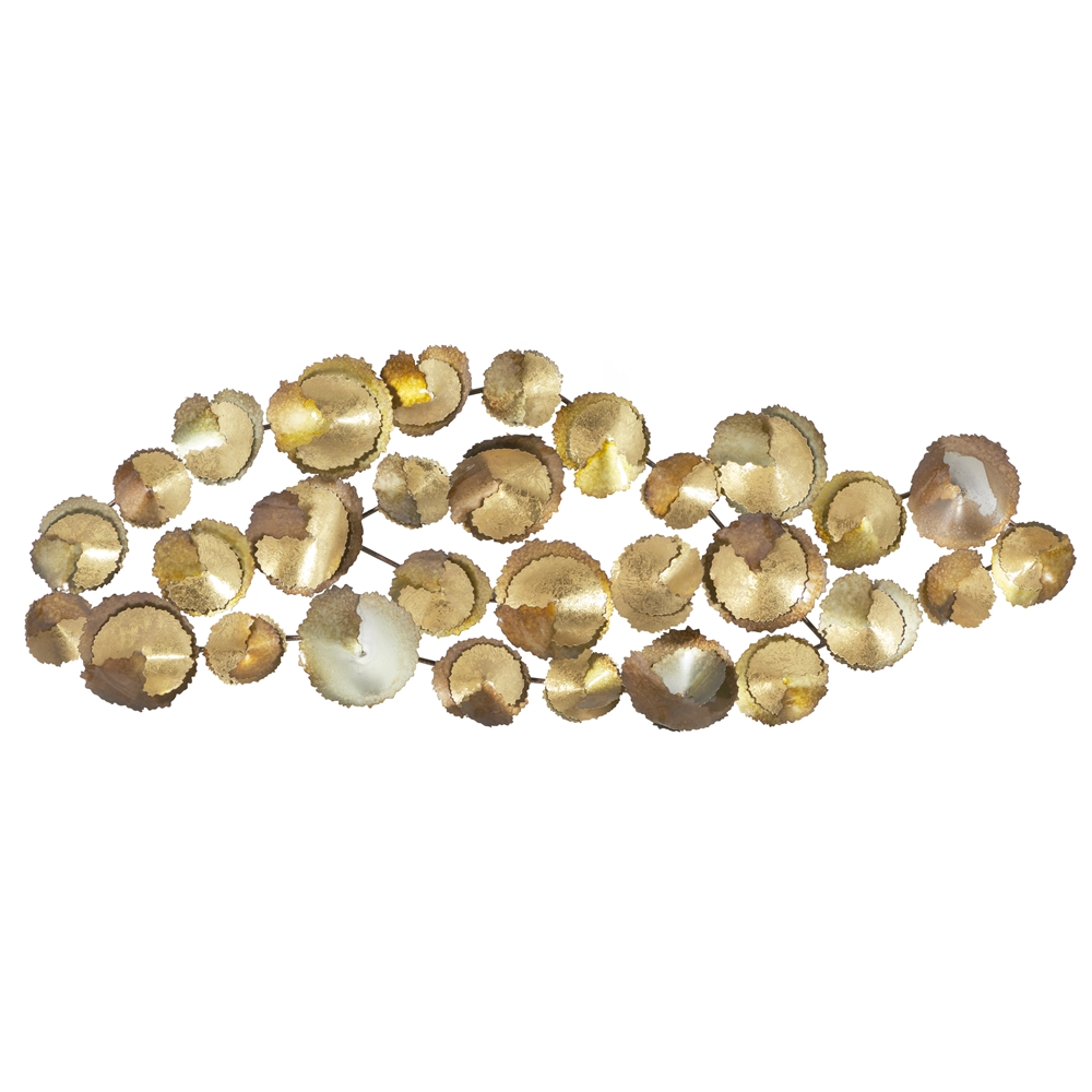 Grayson Lane 22-in H X 62-in W Gold Metal Modern/Contemporary Ornamental Wall Accent 2 Grayson Lane 22-in H X 62-in W Gold Metal Modern/Contemporary Ornamental Wall Accent - Image 2