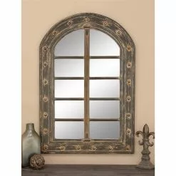 Grayson Lane 48-in L X 32-in W Rustic Arch Brown Framed Wall Mirror -GRAYSON LANE SHOP 330901999 AlternateImage1