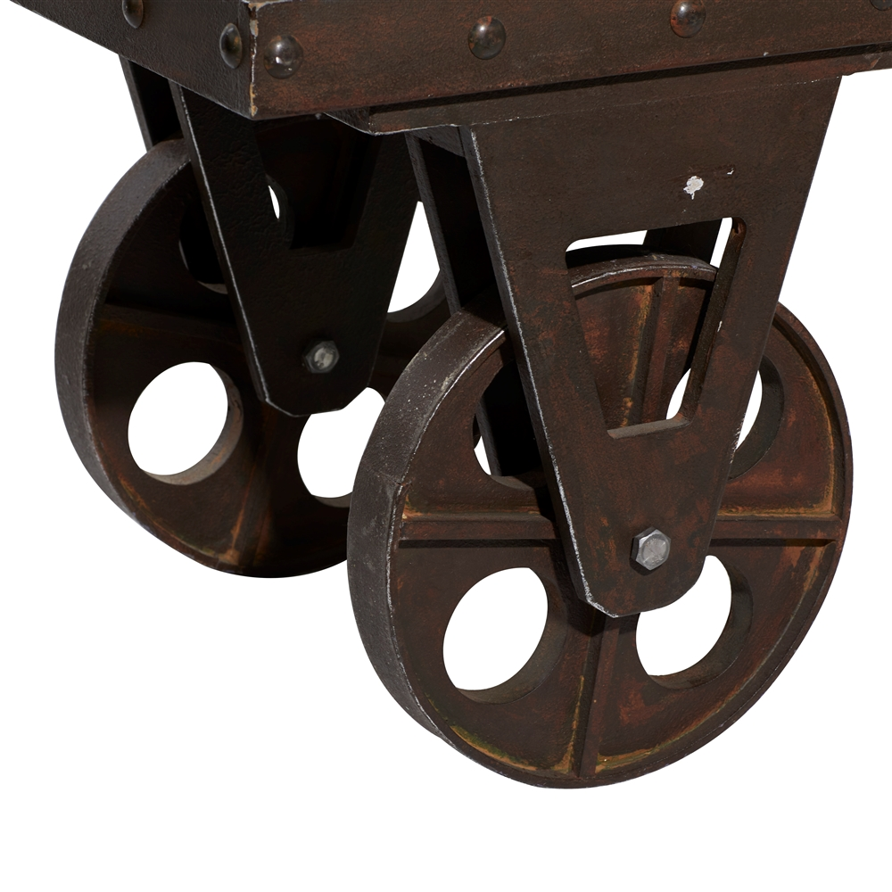 Grayson Lane Industrial Beige Accent Bench 6 Grayson Lane Industrial Beige Accent Bench - Image 6