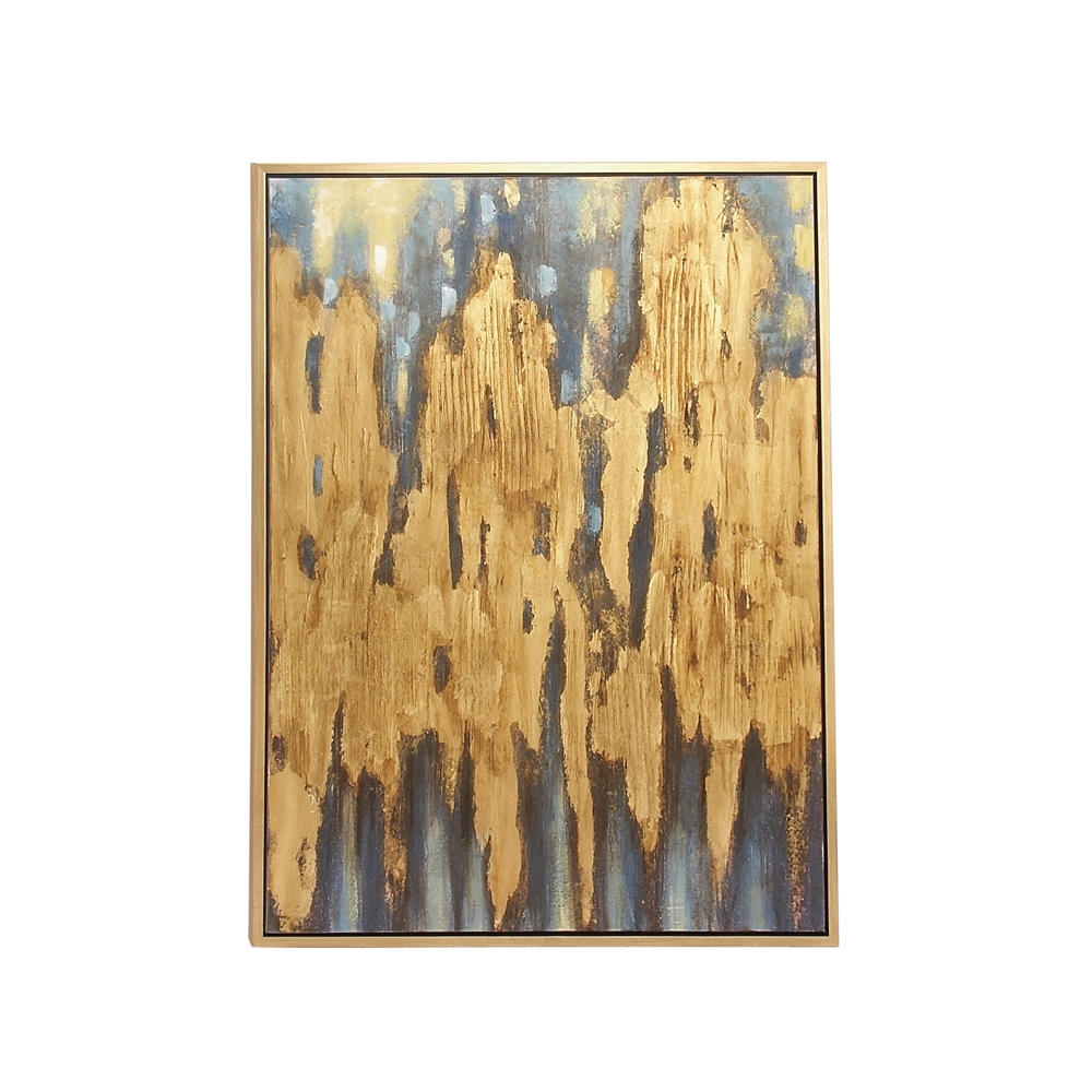 Grayson Lane Gold Wood Framed 47-in H X 36-in W Abstract Brown Canvas Painting 3 Grayson Lane Gold Wood Framed 47-in H X 36-in W Abstract Brown Canvas Painting - Image 3