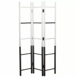 Grayson Lane 3-Panel White Metal And Wood Folding Country Style Room Divider -GRAYSON LANE SHOP 330902013 MainImage 001