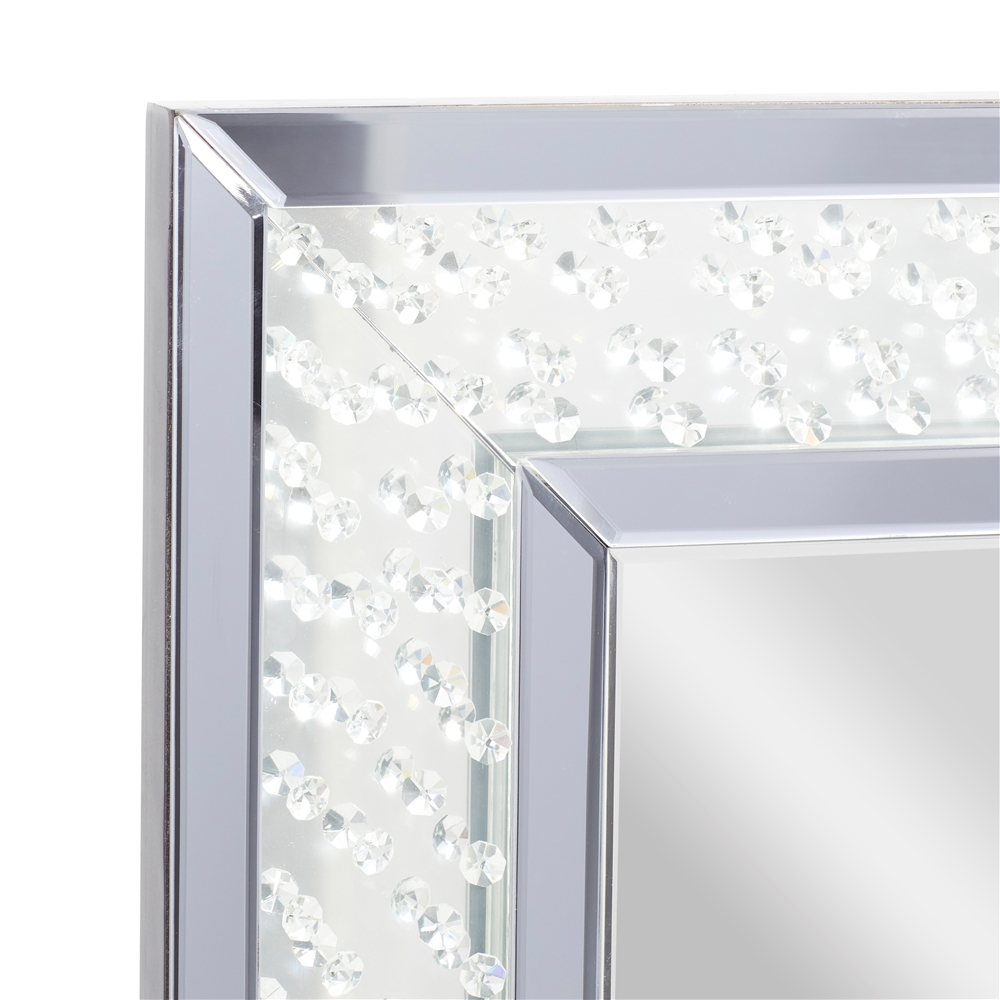 Grayson Lane 47.25-in L X 31.5-in W Glam Rectangle Blue Framed Wall Mirror 2 Grayson Lane 47.25-in L X 31.5-in W Glam Rectangle Blue Framed Wall Mirror - Image 2