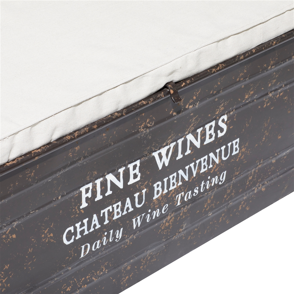 Grayson Lane Industrial Light Beige Storage Bench 3 Grayson Lane Industrial Light Beige Storage Bench - Image 3