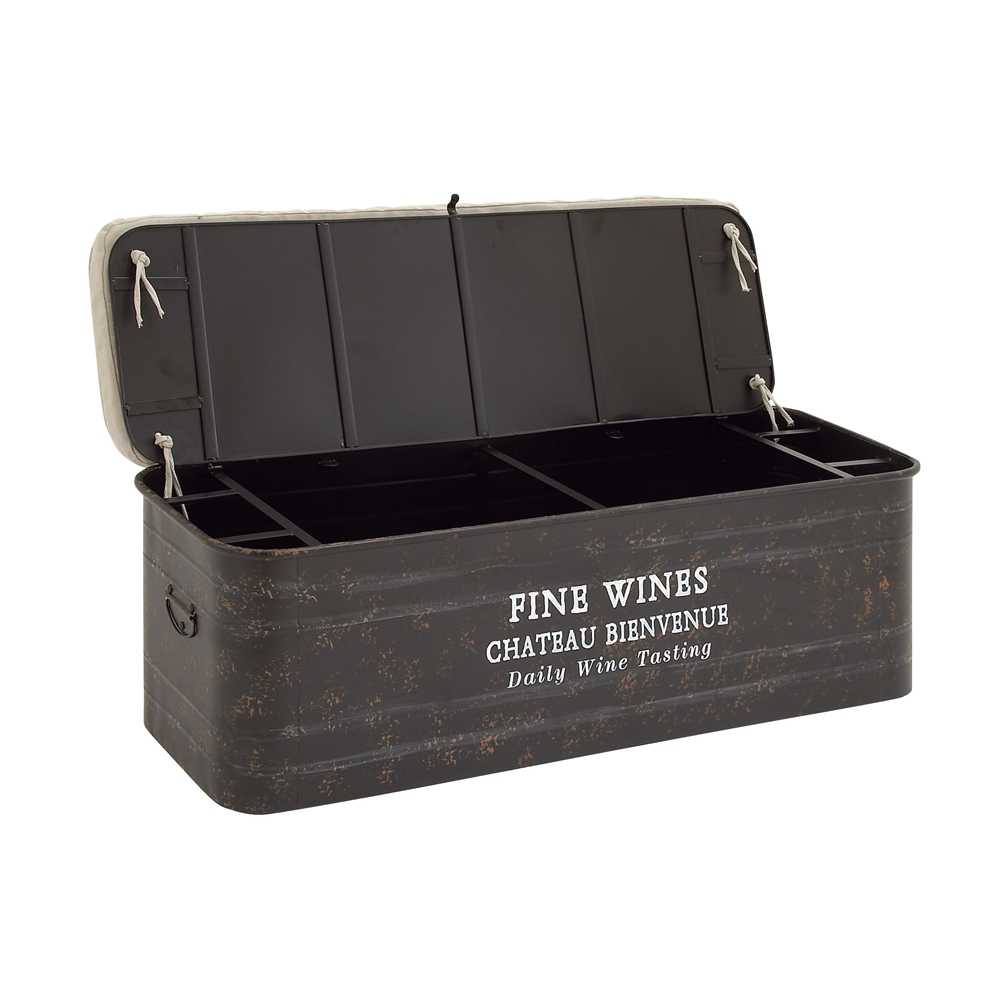 Grayson Lane Industrial Light Beige Storage Bench 5 Grayson Lane Industrial Light Beige Storage Bench - Image 5