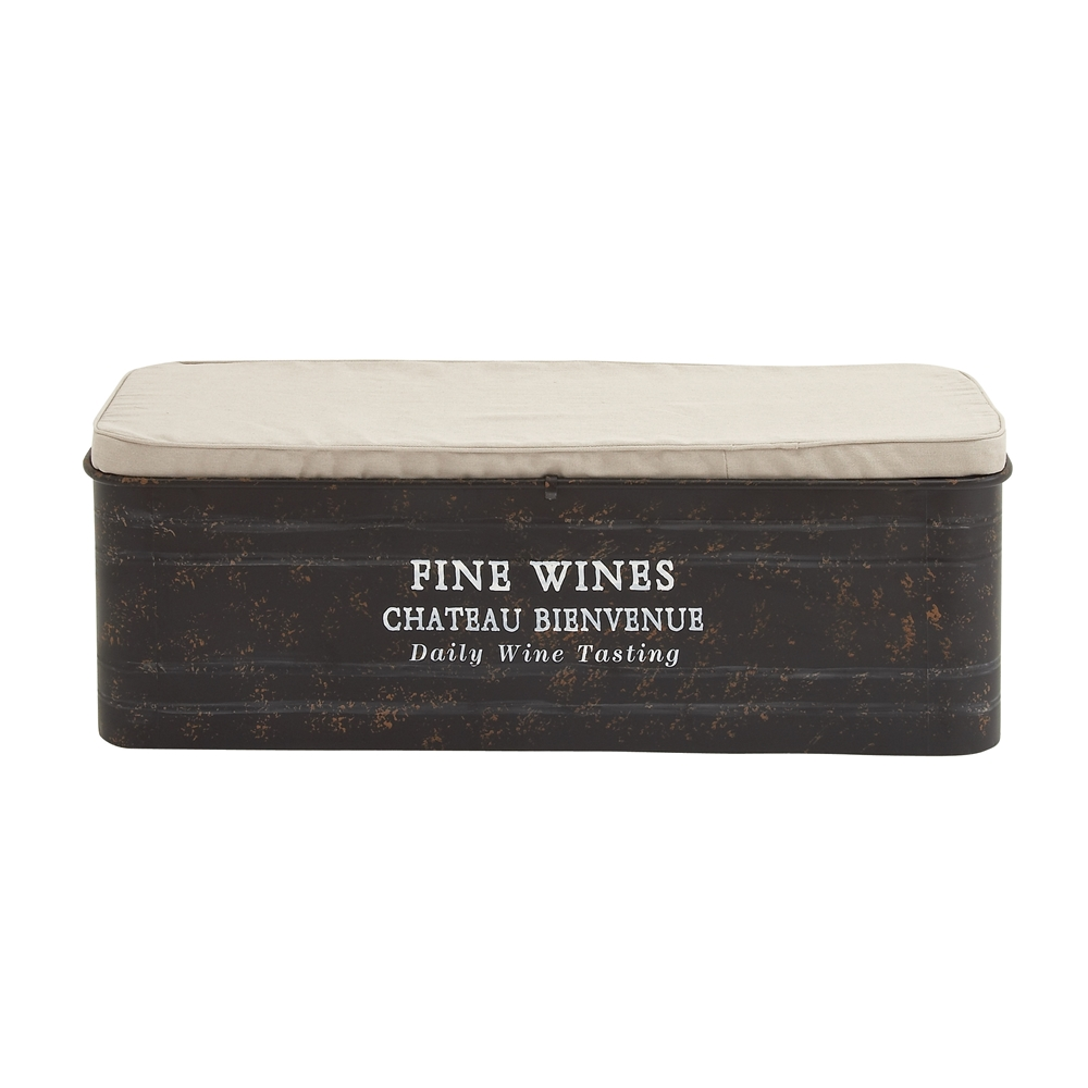 Grayson Lane Industrial Light Beige Storage Bench 6 Grayson Lane Industrial Light Beige Storage Bench - Image 6