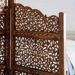 Grayson Lane 4-Panel Brown Wood Traditional Style Folding Room Divider 13 Grayson Lane 4-Panel Brown Wood Traditional Style Folding Room Divider -GRAYSON LANE SHOP 330902022 AlternateImage3