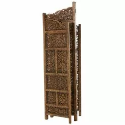 Grayson Lane 4-Panel Brown Wood Traditional Style Folding Room Divider 11 Grayson Lane 4-Panel Brown Wood Traditional Style Folding Room Divider -GRAYSON LANE SHOP 330902022 AlternateImage5