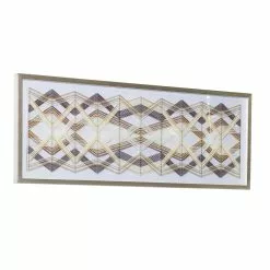 Grayson Lane Silver Wood Framed 59.5-in H X 22-in W Abstract Canvas Hand-Painted 3D Art -GRAYSON LANE SHOP 330902031 AlternateImage5